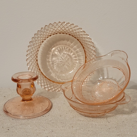 Vintage Pink Glass Bundle - Picture 1 of 16